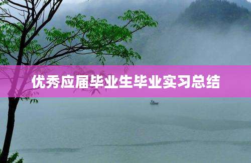优秀应届毕业生毕业实习总结