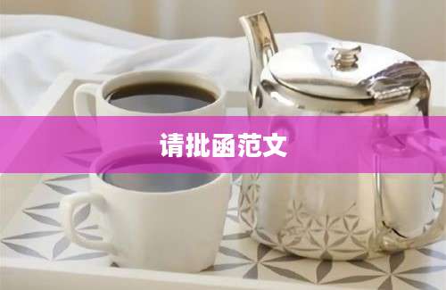请批函范文