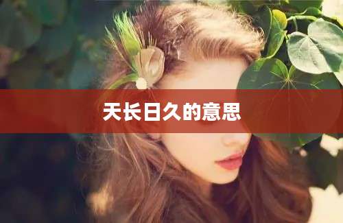 天长日久的意思
