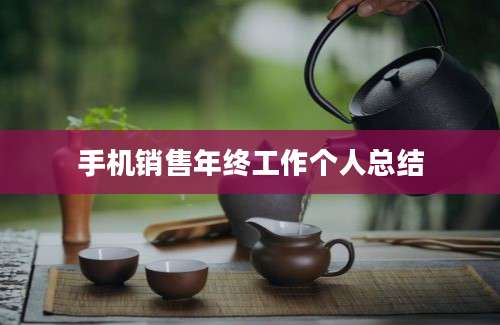 手机销售年终工作个人总结