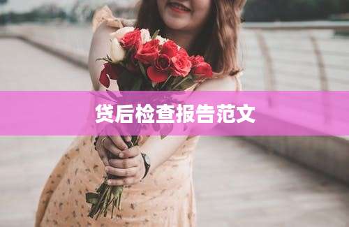 贷后检查报告范文