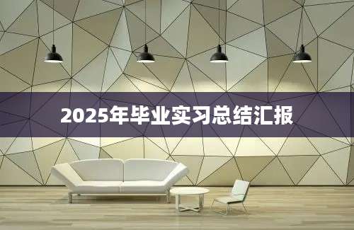 2025年毕业实习总结汇报