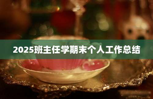 2025班主任学期末个人工作总结