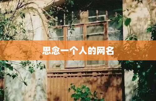 思念一个人的网名