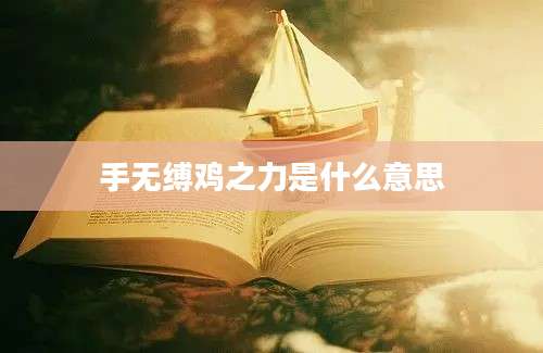 手无缚鸡之力是什么意思