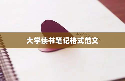 大学读书笔记格式范文