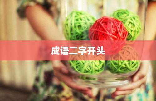 成语二字开头