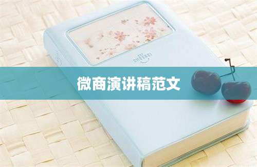 微商演讲稿范文