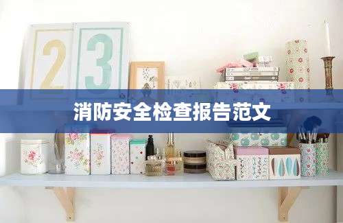 消防安全检查报告范文