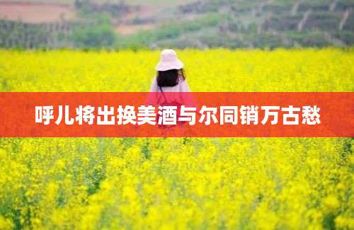 呼儿将出换美酒与尔同销万古愁