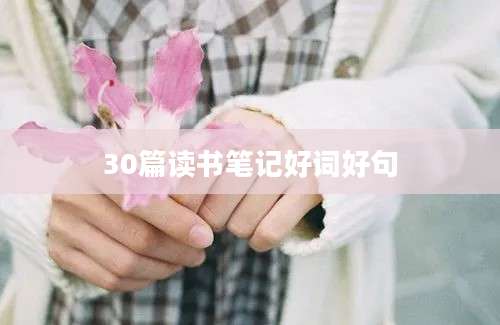 30篇读书笔记好词好句