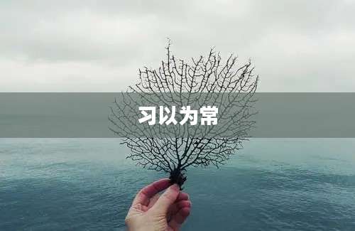 习以为常