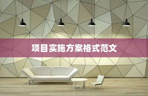 项目实施方案格式范文