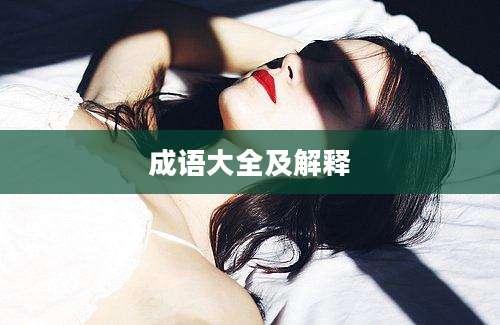成语大全及解释