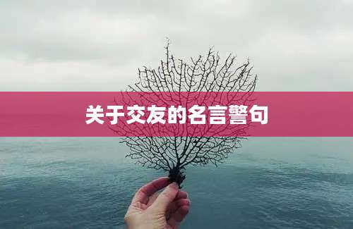 关于交友的名言警句
