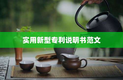 实用新型专利说明书范文