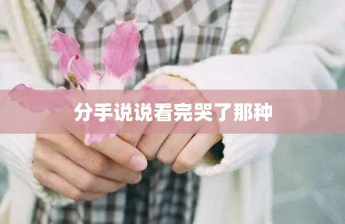 分手说说看完哭了那种
