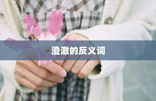 澄澈的反义词