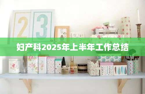 妇产科2025年上半年工作总结