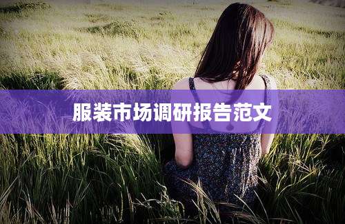 服装市场调研报告范文