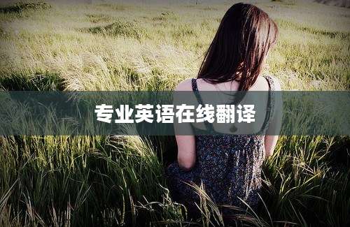 专业英语在线翻译
