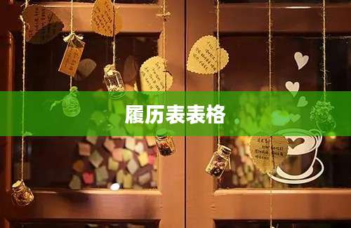 履历表表格