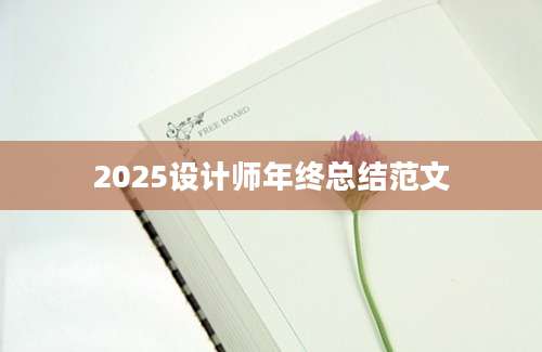 2025设计师年终总结范文