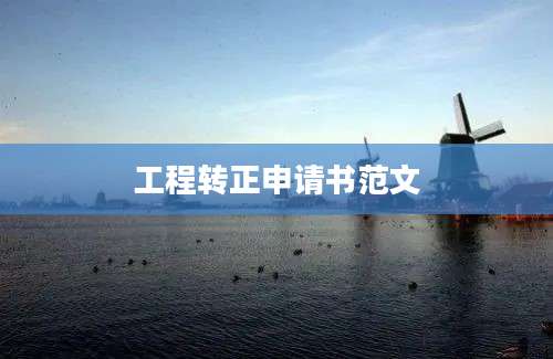 工程转正申请书范文