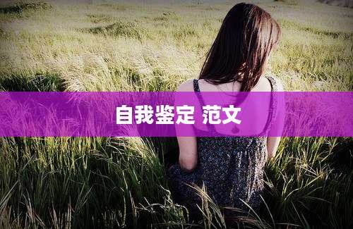 自我鉴定 范文