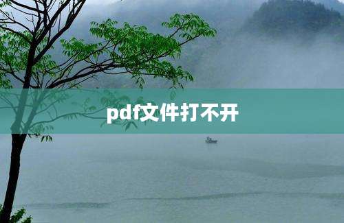pdf文件打不开