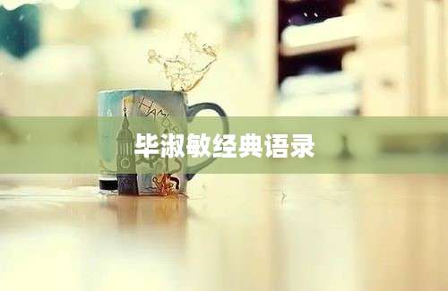毕淑敏经典语录
