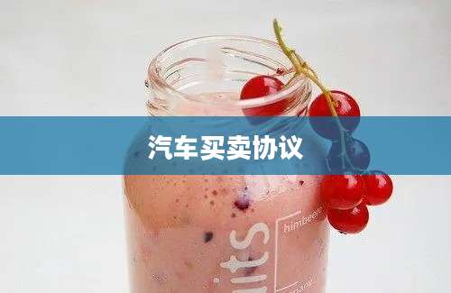 汽车买卖协议