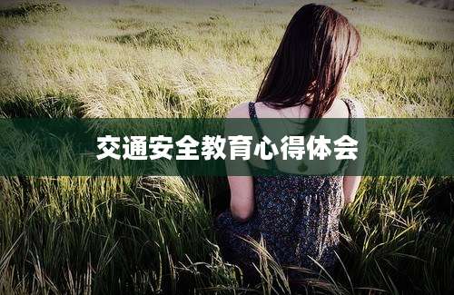 交通安全教育心得体会