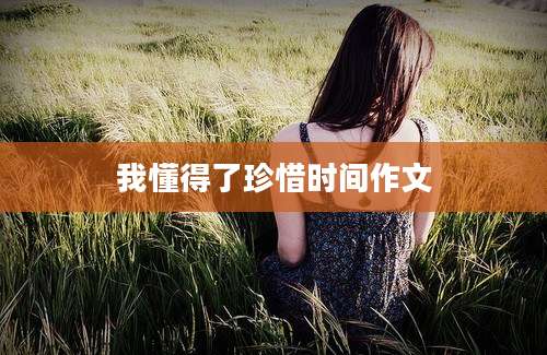 我懂得了珍惜时间作文