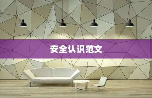 安全认识范文