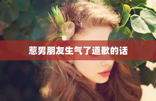 惹男朋友生气了道歉的话