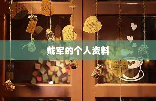 戴军的个人资料