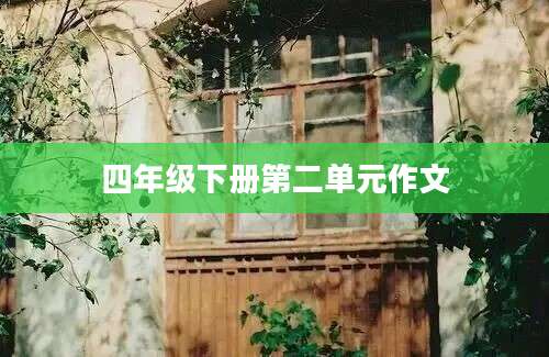 四年级下册第二单元作文