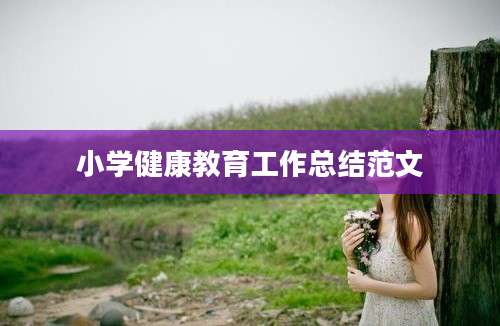 小学健康教育工作总结范文