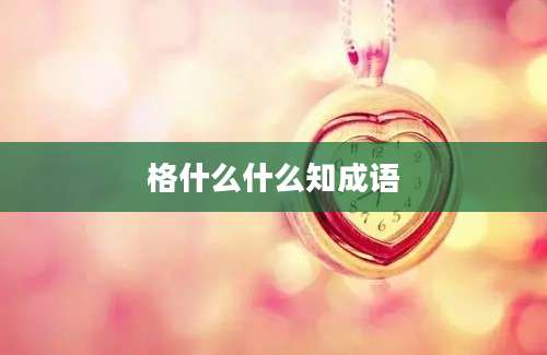 格什么什么知成语