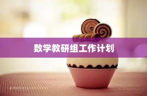 数学教研组工作计划