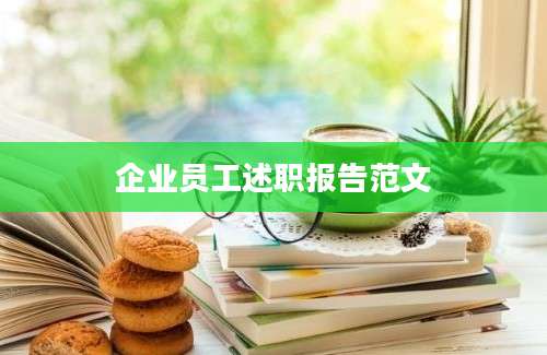 企业员工述职报告范文
