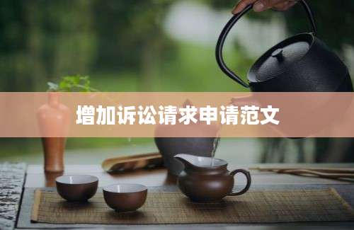 增加诉讼请求申请范文