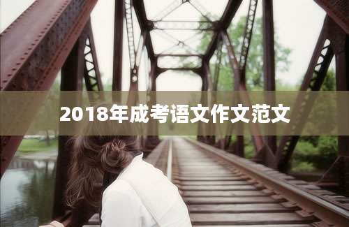 2018年成考语文作文范文