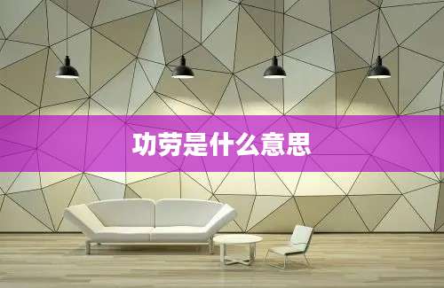 功劳是什么意思