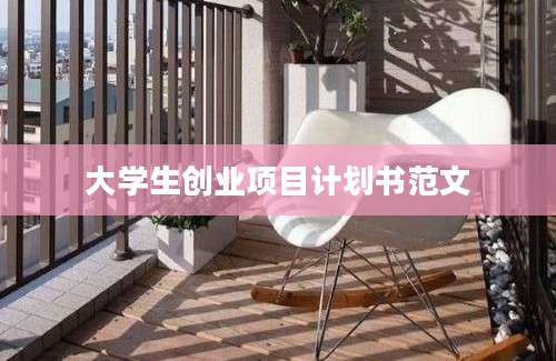 大学生创业项目计划书范文