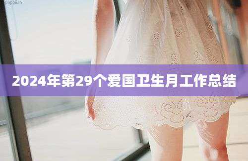 2024年第29个爱国卫生月工作总结