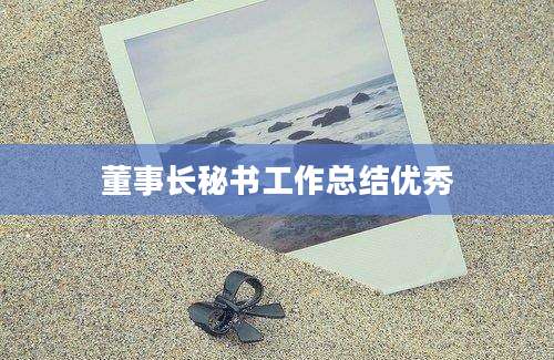 董事长秘书工作总结优秀