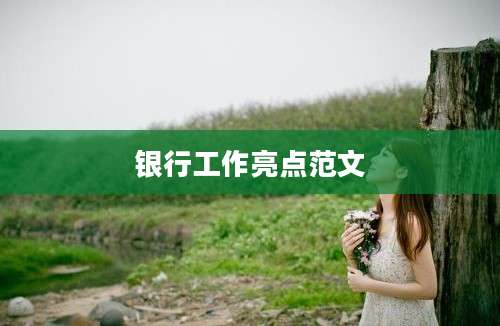 银行工作亮点范文