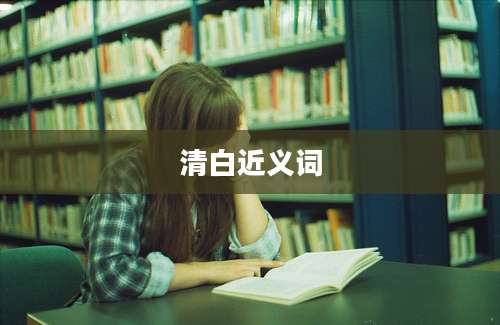 清白近义词